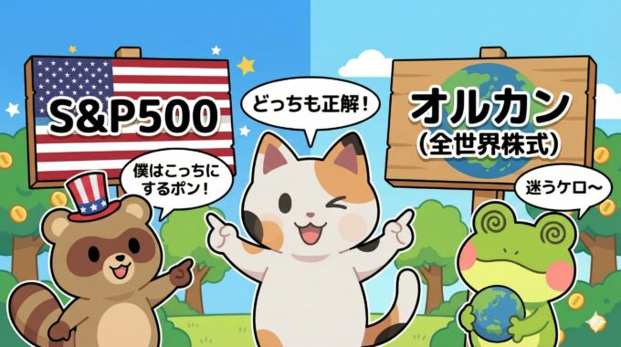 【漫画 第4話】新NISAの投資信託の選び方！S&P500とオルカンどっち？初心者は銀行窓口に行くな！
